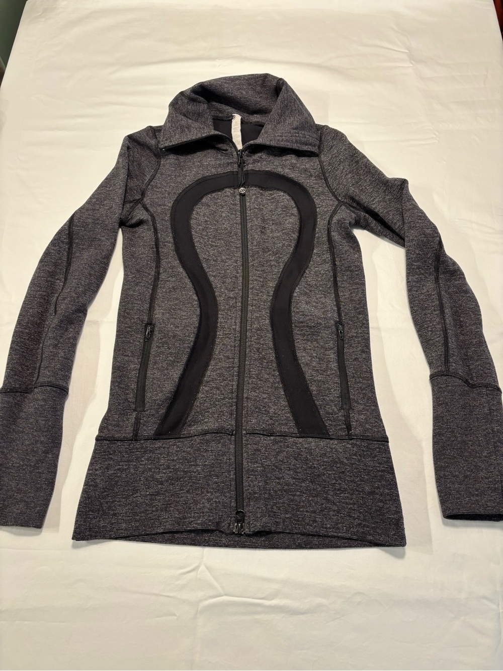 Lululemon Charcoal Grey Full-Zip Active Jacket